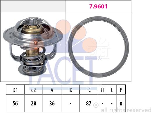 FACET 7.8828 - Termostato, Refrigerante autozon.pro