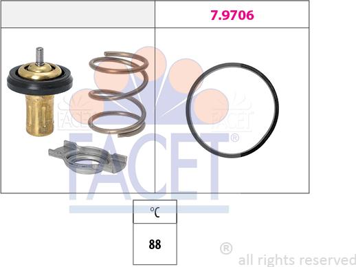 FACET 7.8822 - Termostato, Refrigerante autozon.pro