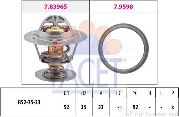 FACET 78.396 - Termostato, Refrigerante autozon.pro