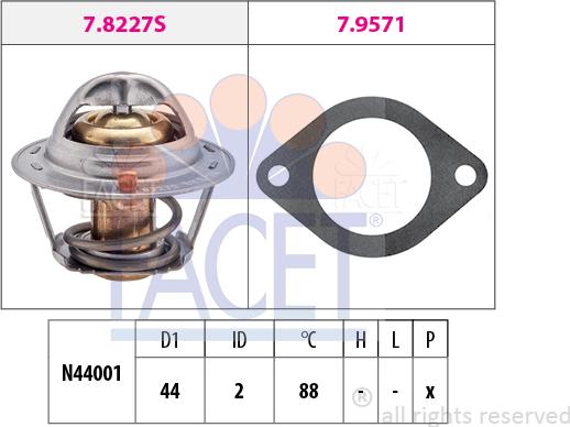 FACET 7.8390 - Termostato, Refrigerante autozon.pro