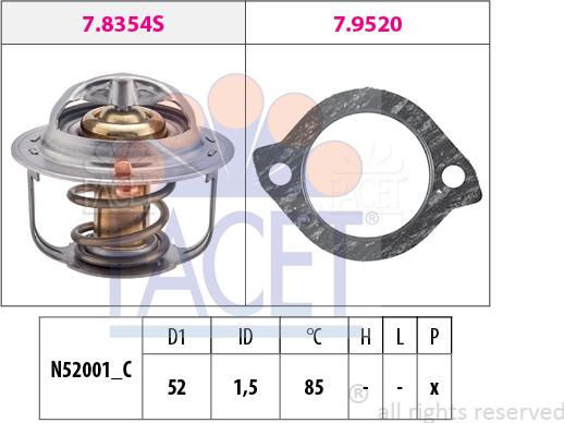 FACET 78.354 - Termostato, Refrigerante autozon.pro