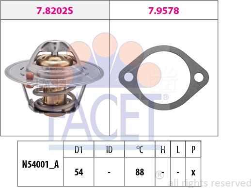 FACET 78.358 - Termostato, Refrigerante autozon.pro