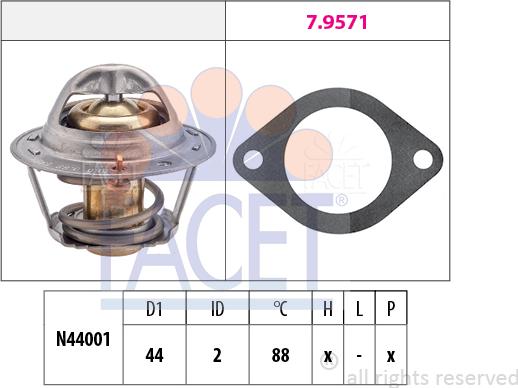 FACET 7.8369 - Termostato, Refrigerante autozon.pro