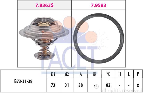 FACET 7.8363 - Termostato, Refrigerante autozon.pro