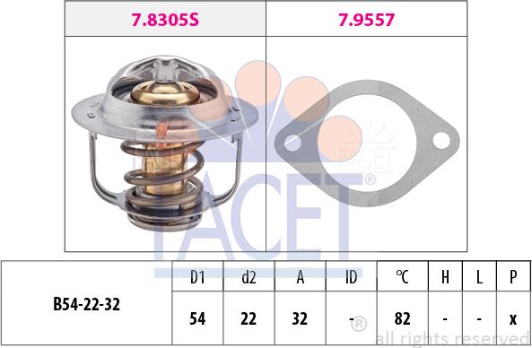 FACET 7.8305 - Termostato, Refrigerante autozon.pro