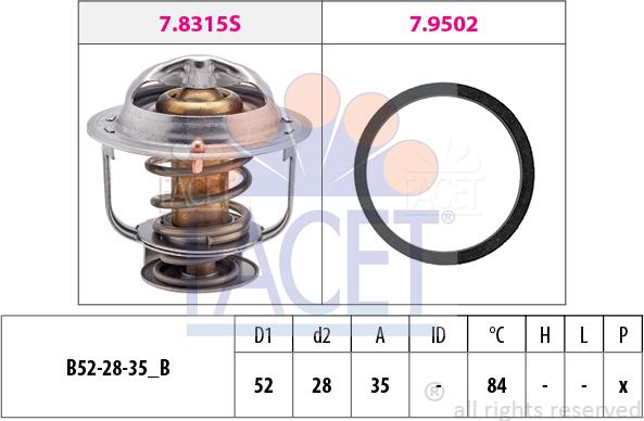 FACET 7.8315 - Termostato, Refrigerante autozon.pro