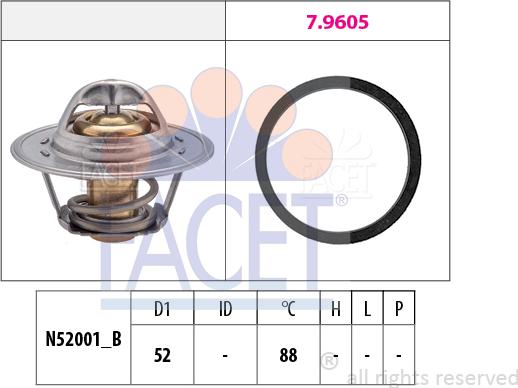 FACET 78.312 - Termostato, Refrigerante autozon.pro