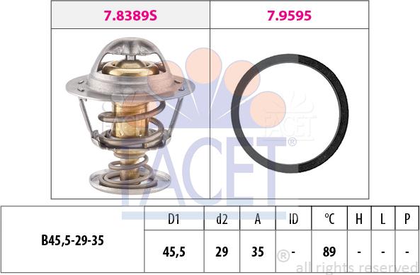 FACET 78.389 - Termostato, Refrigerante autozon.pro