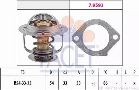 FACET 7.8386 - Termostato, Refrigerante autozon.pro