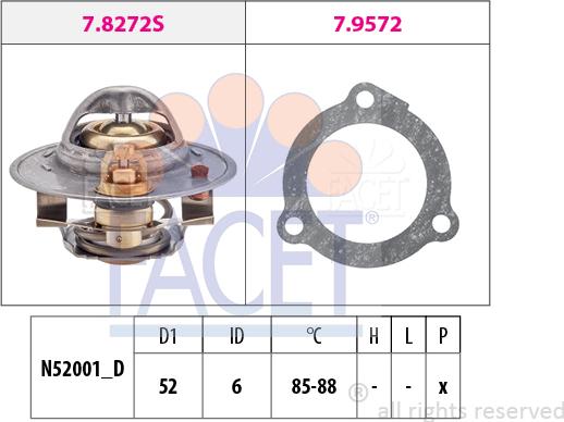 FACET 7.8388 - Termostato, Refrigerante autozon.pro