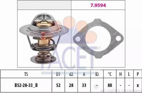 FACET 7.8387 - Termostato, Refrigerante autozon.pro