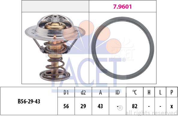 FACET 7.8339 - Termostato, Refrigerante autozon.pro