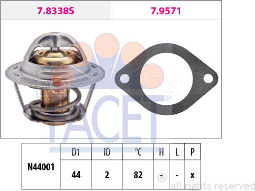 FACET 78.338 - Termostato, Refrigerante autozon.pro