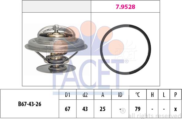 FACET 7.8333 - Termostato, Refrigerante autozon.pro