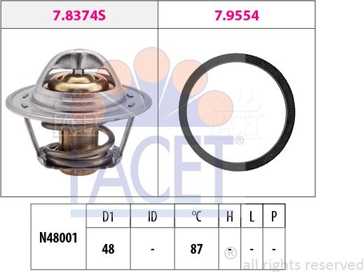 FACET 78.374 - Termostato, Refrigerante autozon.pro