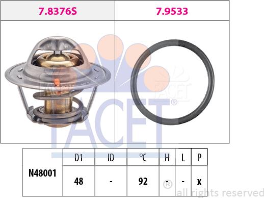 FACET 78.376 - Termostato, Refrigerante autozon.pro