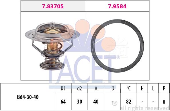 FACET 78.370 - Termostato, Refrigerante autozon.pro