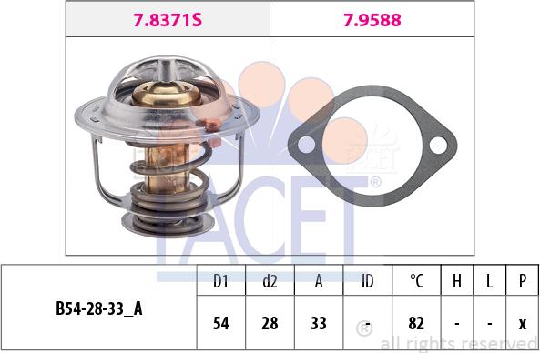 FACET 7.8371 - Termostato, Refrigerante autozon.pro