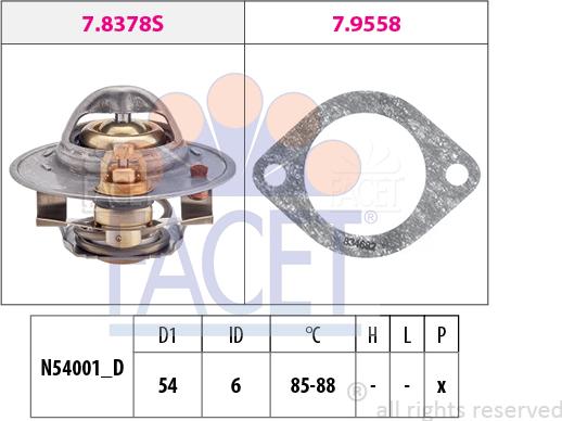 FACET 7.8378 - Termostato, Refrigerante autozon.pro