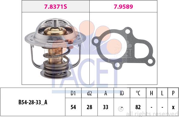 FACET 7.8372 - Termostato, Refrigerante autozon.pro