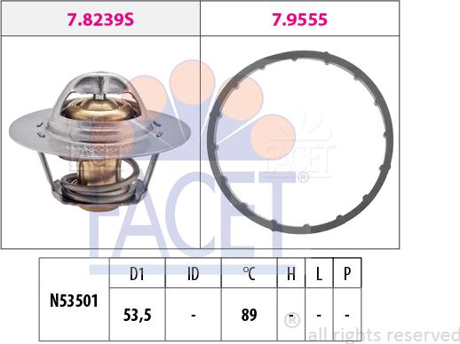 FACET 7.8291 - Termostato, Refrigerante autozon.pro