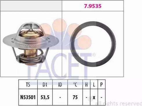 FACET 7.8249 - Termostato, Refrigerante autozon.pro