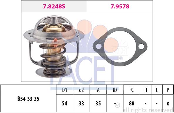 FACET 78.248 - Termostato, Refrigerante autozon.pro