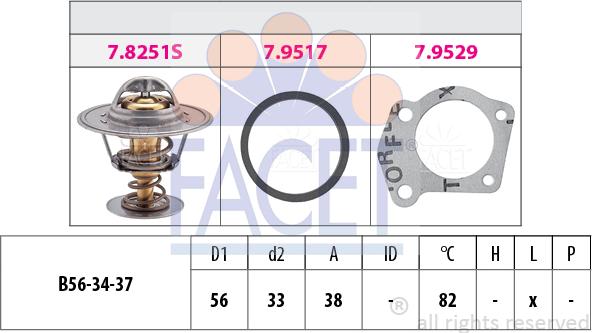 FACET 78.251 - Termostato, Refrigerante autozon.pro