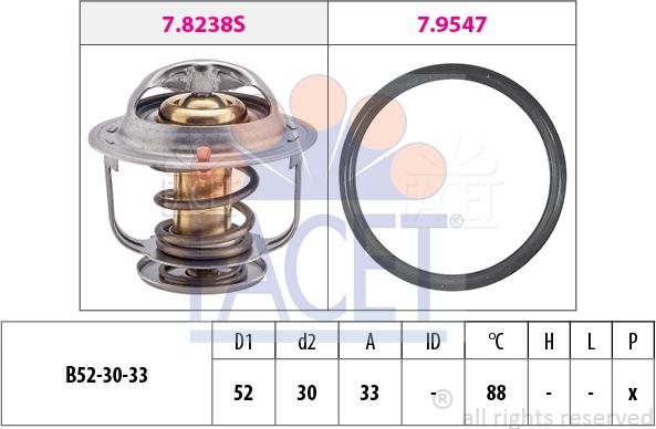 FACET 78.269 - Termostato, Refrigerante autozon.pro