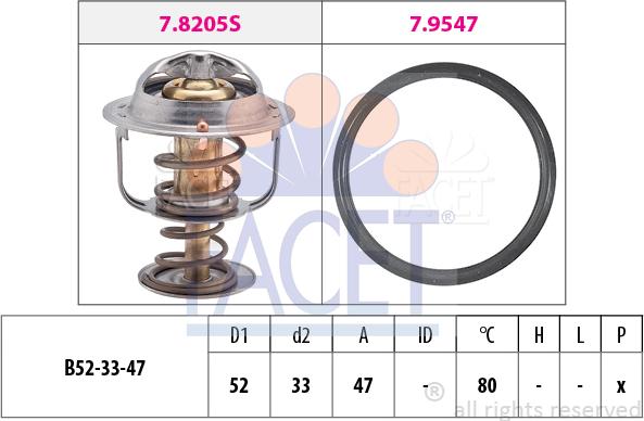 FACET 78.205 - Termostato, Refrigerante autozon.pro