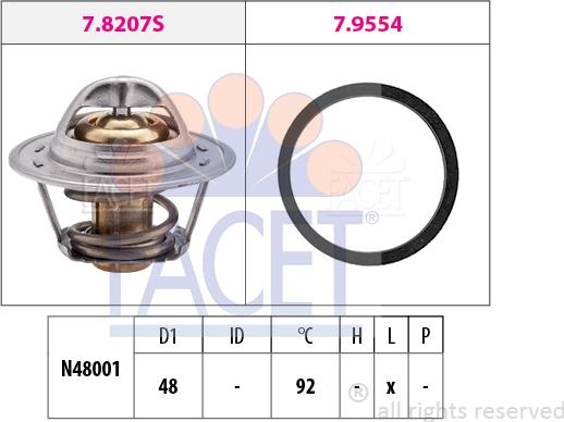 FACET 78.207 - Termostato, Refrigerante autozon.pro