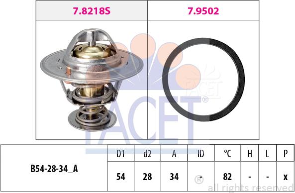 FACET 7.8218 - Termostato, Refrigerante autozon.pro