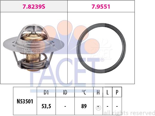 FACET 7.8239 - Termostato, Refrigerante autozon.pro