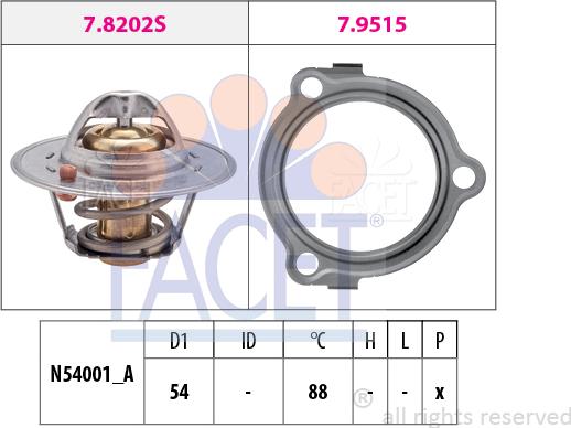 FACET 78.234 - Termostato, Refrigerante autozon.pro