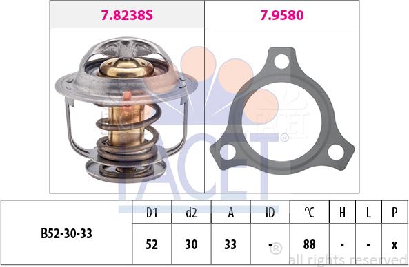 FACET 78.238 - Termostato, Refrigerante autozon.pro