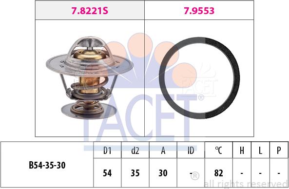 FACET 78.221 - Termostato, Refrigerante autozon.pro