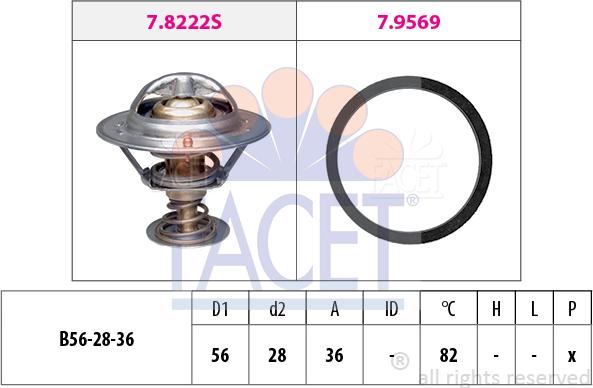 FACET 78.222 - Termostato, Refrigerante autozon.pro