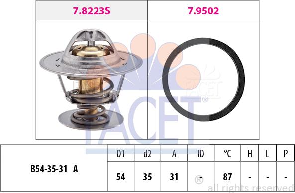 FACET 7.8278 - Termostato, Refrigerante autozon.pro