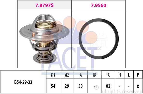 FACET 7.8797 - Termostato, Refrigerante autozon.pro