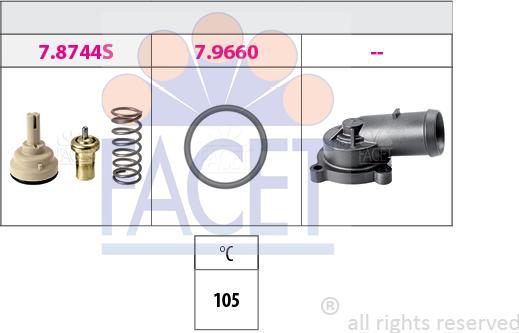 FACET 7.8744K - Termostato, Refrigerante autozon.pro