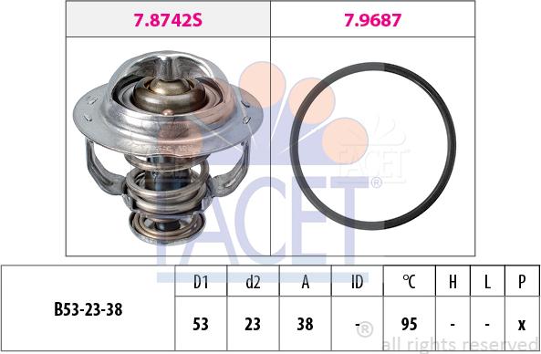 FACET 7.8742 - Termostato, Refrigerante autozon.pro