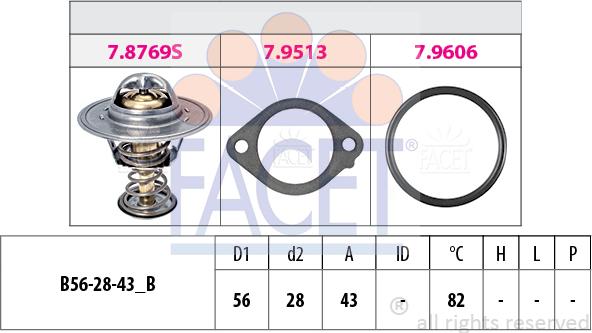 FACET 7.8769 - Termostato, Refrigerante autozon.pro