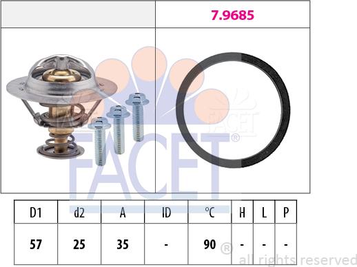 FACET 7.8731 - Termostato, Refrigerante autozon.pro