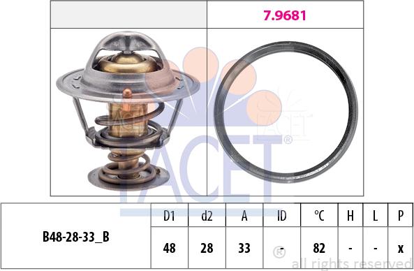 FACET 7.8724 - Termostato, Refrigerante autozon.pro