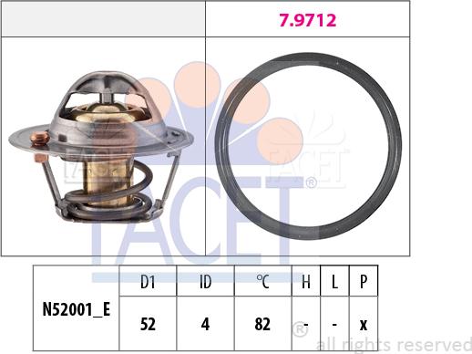 FACET 78.725 - Termostato, Refrigerante autozon.pro