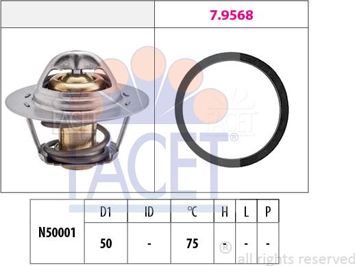 FACET 78.721 - Termostato, Refrigerante autozon.pro