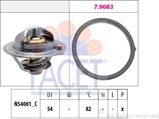 FACET 78.727 - Termostato, Refrigerante autozon.pro