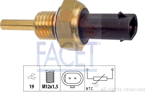 FACET 73.407 - Sensore, Temperatura refrigerante autozon.pro