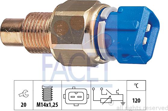 FACET 73.558 - Sensore, Temperatura refrigerante autozon.pro