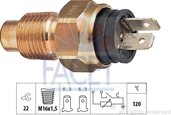 FACET 73.509 - Sensore, Temperatura refrigerante autozon.pro